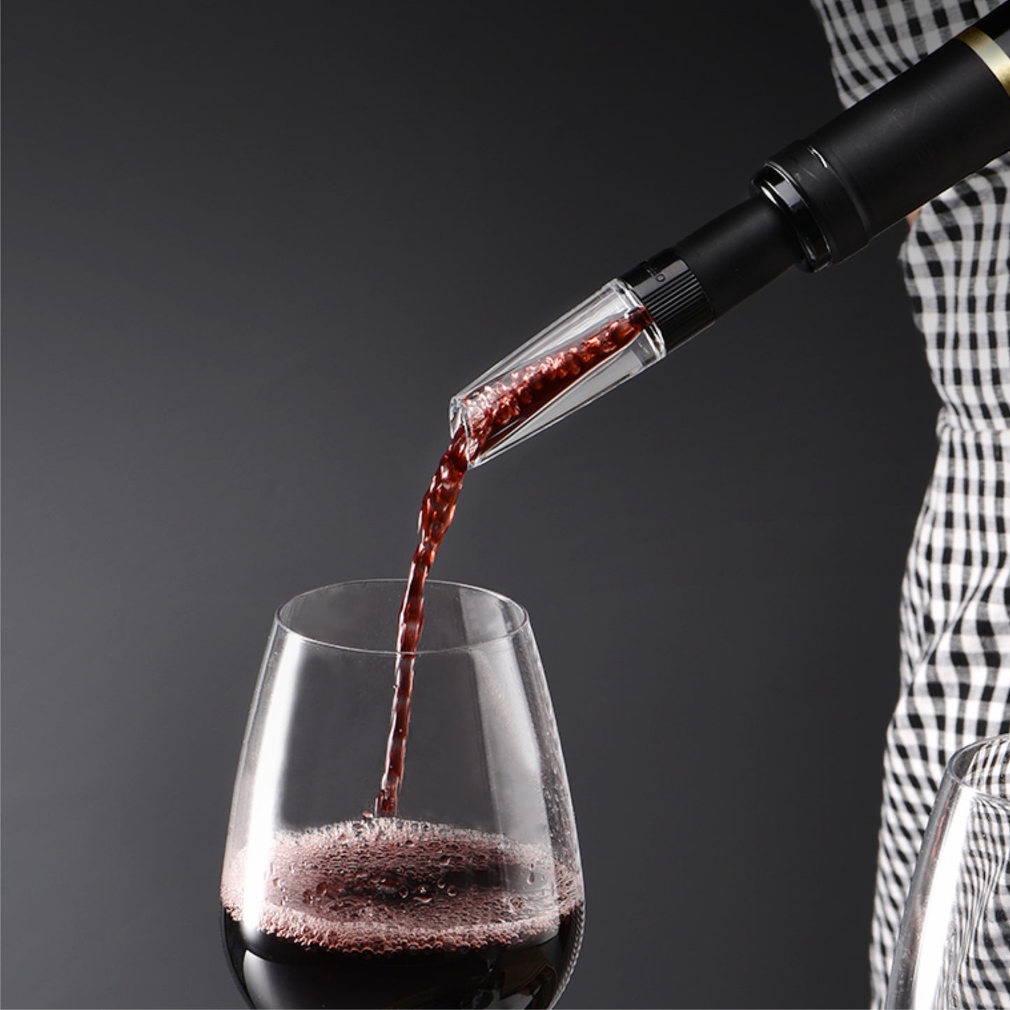 ANNIVERS [2 PACK] Wine Aerator Pourer Wine Decanter Aerating Spout Wine Breather, Switch ON/OFF Instantly Aerating No Drip No Splash Enhance Bouquet Rich Bubbles for Red & White Wines, Aérateur de Vin