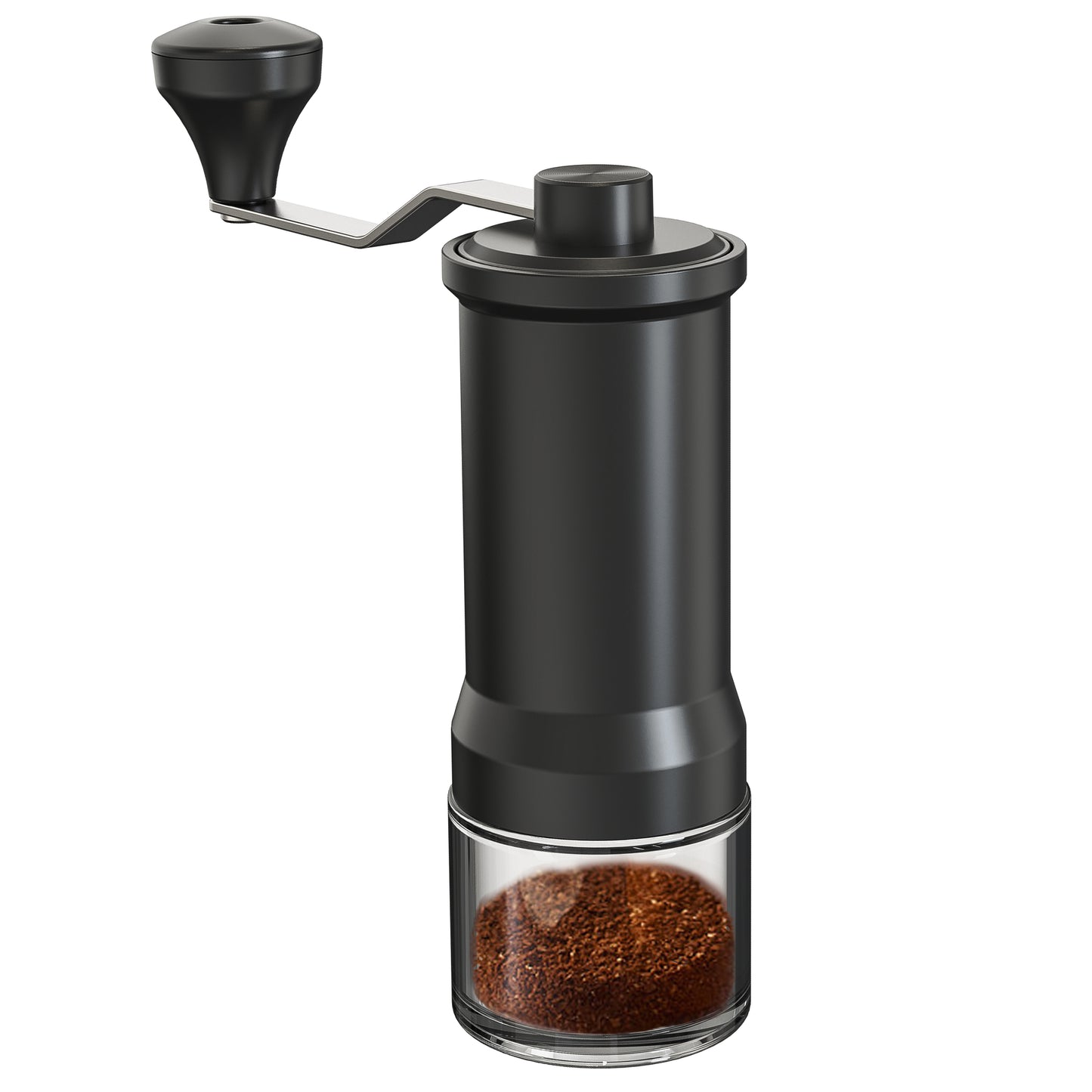 ANNIVERS Manual Coffee Grinder Hand Coffee Bean Grinder Burr Grinder, Adjustable Coarseness Ceramic Burr Glass Jar Stainless Steel Crank Brush, for Espresso French Press Drip, Moulin à Café Manuel