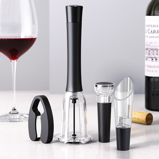 ANNIVERS Air Pressure Wine Bottle Opener Set Pump Wine Opener Kit, Vacuum Wine Stopper Wine Aerator Pourer Foil Cutter, Safe & Easy Cork Remover Keep Cork Intact Wine Gift, Ouvre Bouteille de Vin